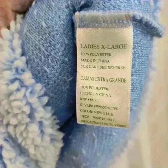 Greentea Women's Sherpa Teddy Bear Pullover Fleece Sweater,XL - Picture 3 of 3